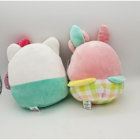 8" Hello Kitty & My Melody Squishmallows Plush Toys Set, Spring Easter - Picture 2 of 10